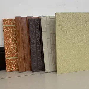 Metal Exterior Wall Sandwich Panel 0.6mm Thickness Rockwool Core Fireproof for Industrial Building thumbnail-5