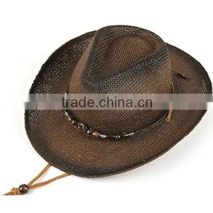 2015 Unisex Top Quality Mexican Sombreros Bulk Straw Cowboy Hats Mens Straw Beach Hat for Sale thumbnail-3