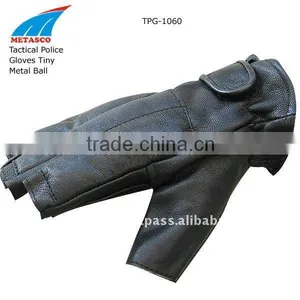 Half Finger Tactical Police Gloves, Leather Police Gloves thumbnail-1