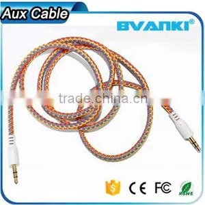 2016 Top Selling Products in Pure Copper 3.5mm Stereo Male to Male Audio Aux Cable co uk Free Sample Supplier's Choice thumbnail-1