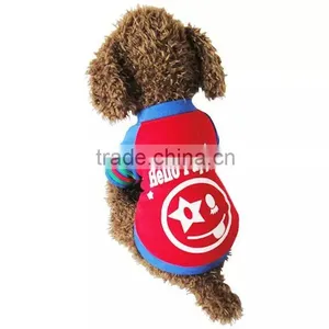 Spring/Autumn/Winter Blue Fabric Dog Smiling Sweater Pet Apparels thumbnail-1