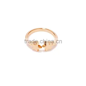 Exquisite Ladies Jewelry Women Accessories 2 Stars Right Hand Ring New thumbnail-1