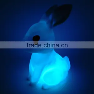 New Design Electronic Led Flashing Toy PVC Soft Rabbit For Promotion Gift thumbnail-6