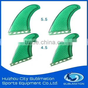 High Maneuverable Fcs/Future Quads Fin, Durable and Economy Epoxy Resin Fiberglass Honeycomb Side Fin, Wooden Rear Fin thumbnail-1