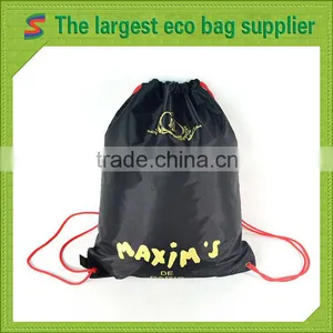 Black Drawstring Backpack Bag thumbnail-1