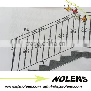 House Iron Stair Railings Sale/indoor Iron Railing Designs/Forged Iron Railing thumbnail-1