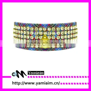 Luxury Rhinestone Pet Collar Dog Collar With Custom Charm Wide thumbnail-1