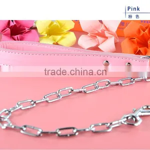 China Leather Lead Hand Pulling Chain Dog Leash thumbnail-3