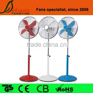 Antique Air Cooling 16 & 18" Chromed Metal Stand Fan With 4 Metal Blades thumbnail-1