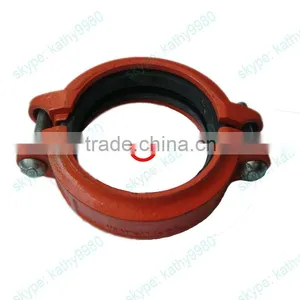 Ductile Iron Grooved Pipe Fittings Coupling Red thumbnail-1