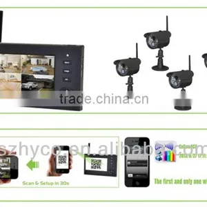 4CH Digital Wireless Home Security Cameras for IPhone/ Andriod MSG Alarm thumbnail-1