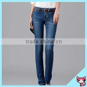 OEM Blue Denim Long Women Pants thumbnail-1