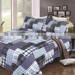 American King Size Bed Customized Cheap Quilt Polyester Patchwork Quilt thumbnail-1