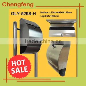 Durable 18/8 Stainless Steel Free Standing Mailbox thumbnail-3