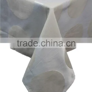 Hot Sale 100% Polyester Soild Color Jacquard Custom Tablecloth thumbnail-1