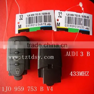 Tongda Key Remote 3 Button Remote Key( 1JO 959 753B) V4 433MHZ for Au-di thumbnail-1