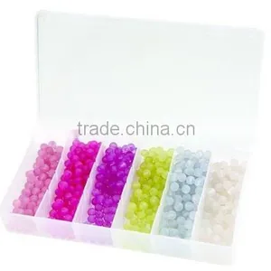 Jewelry Plastic Bead Box 6 Grid Organizer Box thumbnail-1