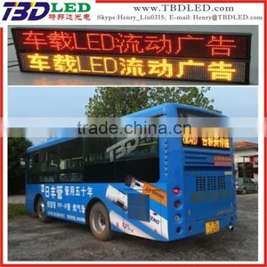 Bus Advertising Outdoor Led Display,led Bus Display Screen Sign,bus Advertising ,Vehicle Used Led Display Moving Message Sign thumbnail-1