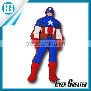 Customized Colorful Promotional Pvc Fridge Magnet Cartoon Magnet Captain America thumbnail-1