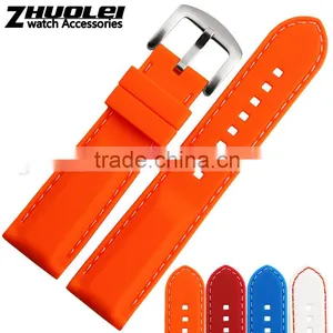 New Arrival Waterproof Muticolor Silicone Rubber WatchWrist Watch Strap Band Replacement 22mm thumbnail-2