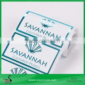 Sinicline Art Paper Sticker Logo For Cosmetics/Foil Stamping Logo Sticker In Roll thumbnail-1