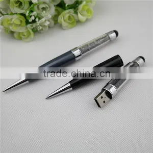 TCR-08 Novelty Crystal Touch Pen , 3 in 1 Stylus Pen With Usb Drive thumbnail-1
