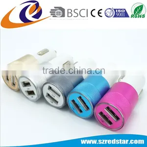 5V2.4A Universal Lipstick Metal Usb Portable Car Mobile Charger thumbnail-4