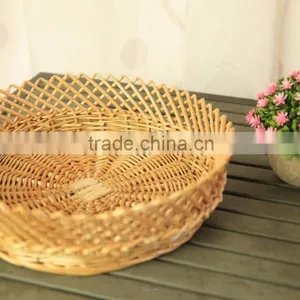 Natural Wicker Basket for Fruit and Bread Home Storage Baskets Hamper Basket thumbnail-4