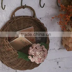 Manufacturer Hot Sale Wicker Wall Decoration Storage Basket thumbnail-1