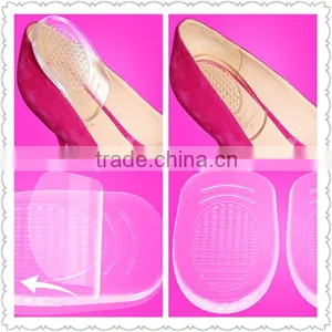 Fashion Shoe Cushions/Pads Silicone Sticky Anti Slip Massage PU Gel Ladies Foot Insoles thumbnail-1