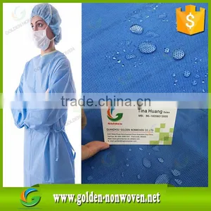 Spunbond Non-wovens Face Mask Raw Material/sms Nonwoven Fabric for Surgical Gown/45gsm Waterproof Smms Non Woven Fabric Rolls thumbnail-3