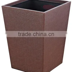 Leatherette Trash Can and Recycling Indoor Waste Bin thumbnail-5