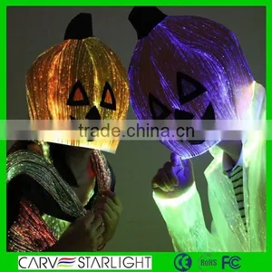 Light up Hallloween Pumpkin Hat Luminous Newborn Pumpkin Hat for Halloween Decoration thumbnail-1