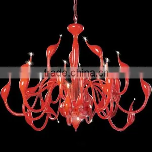 Gold Luxuxry Swan Iron Chandelier for Hotels thumbnail-3