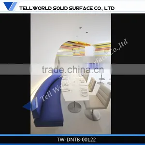 6 Person Seats TOP QUALITY High Gloss White Modern Dining Table Set thumbnail-5