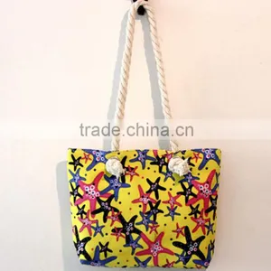 2016 Cotton Canvas Waterproof Canvas Beach Bag thumbnail-6