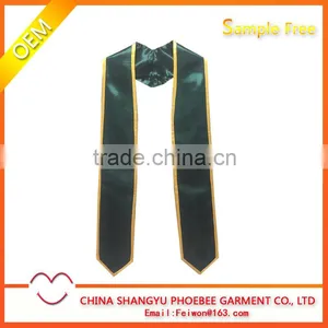 Wholesale Plain Graduation Stole With Trim thumbnail-1