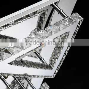 Square Stainless Steel Crystal Ceiling Light SMD5730 220V Crystal Ceiling Decoration Light thumbnail-4