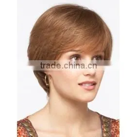 China Wholesale Short Brown Wig Customized Order Accepatable and Free Sample Provide thumbnail-1