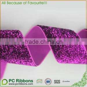 Chrismas Glitter Ribbon Pink Metallic Ribbon thumbnail-2