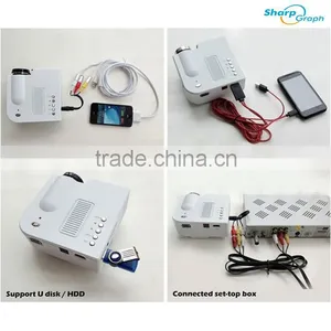 Hot Product for 2015 UNIC Pico Mini Low Power Consumption LED HD Projector UC28+ Pocket Cheap LCD Projectors for Sale thumbnail-4