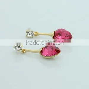 High Quality Deep Pink Fashion Drop Earring Wholesale J0704F07 thumbnail-2