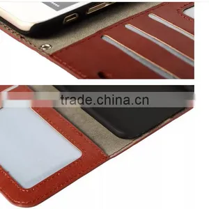 Factory High Quality Crazy Horse Pattern Wallet PC+PU Leather Case for IPhone 6 Plus Case With Photo Frame With Card Slot thumbnail-4
