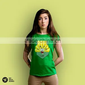 2016 Custom Female Design Women Tee T-shirt Print Logo DTG OEM Service Screenprint Transfer thumbnail-3