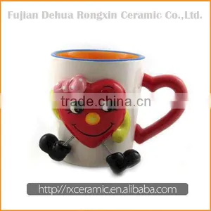 Hand-painted White Coated Bone China Sublimation Mug thumbnail-1