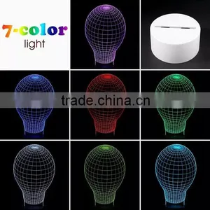 3D Optical Illusion Ball Ballet Night Lamp Night Light 10 Colorful LEDs Ultra-thin Acrylic Light Panel AA Battery or DC 5V thumbnail-1