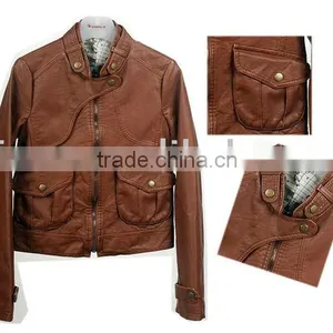 Women pu Leather Jacket thumbnail-1