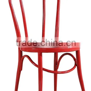 Whole Sale Cheap Steel Frame Coffee Chair With Leather Cushion T002 thumbnail-4