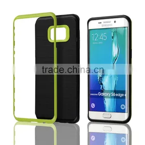 C&T Hybrid Metallized Bumper Brushed Dual Layer Portective Cover for Galaxy S6 Edge+ (Plus) thumbnail-1
