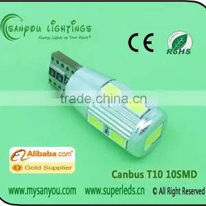 Hotsale T10 10 Smd Led Car Light 5630 Canbus Auto Lamp thumbnail-1
